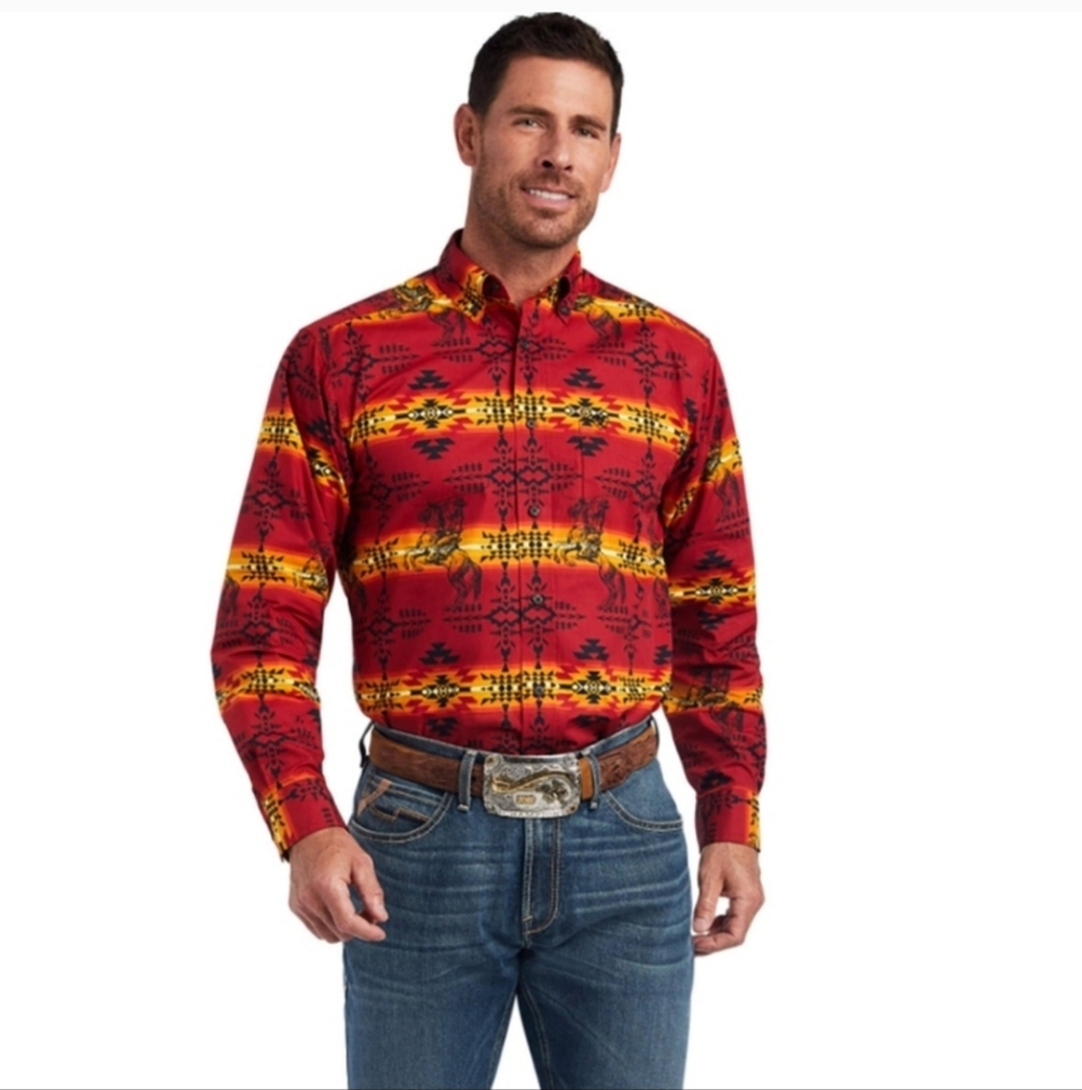 Ariat Western Button Down Shirt New